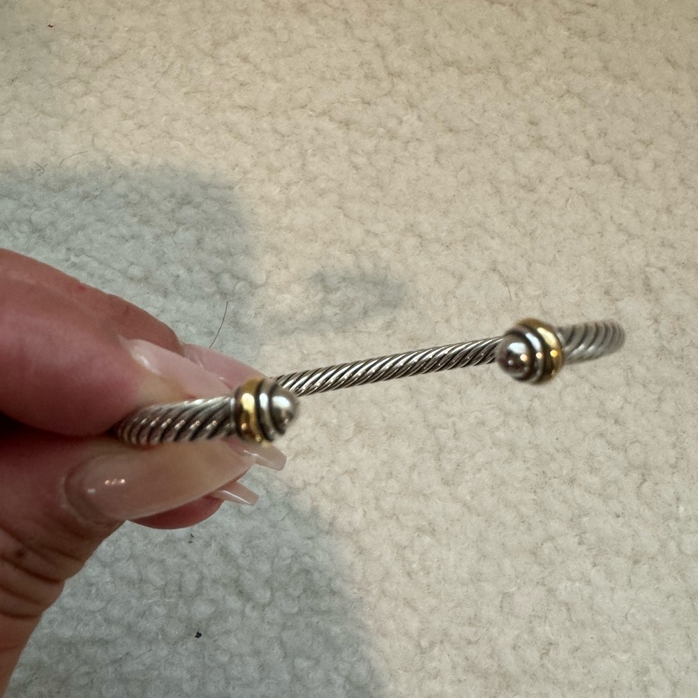 **SOLD** David Yurman 4mm Gold/Silver Cable Bracelet